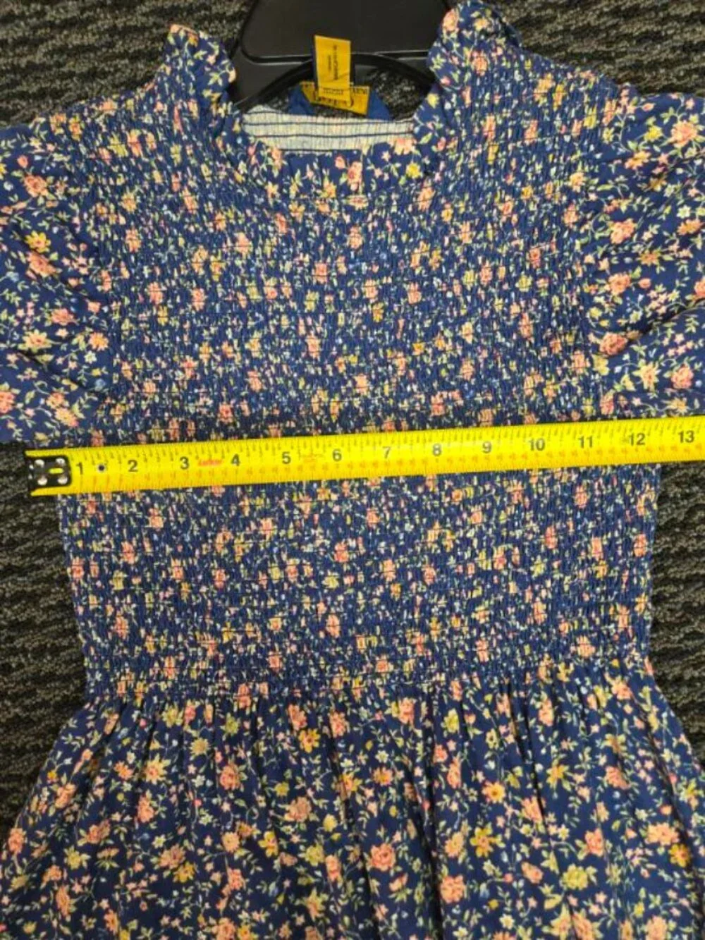 Polo Ralph Lauren Girls Floral Smocked Cotton Jersey Dress Size L 12-14 Boho